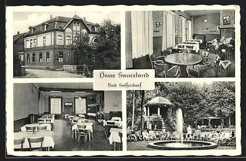 AK Bad Sassendorf, Pension Haus Sauerland, Brunnen