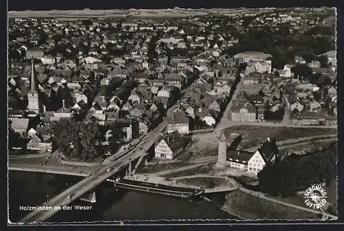 AK Holzminden / Weser, Gesamtansicht, Luftbild