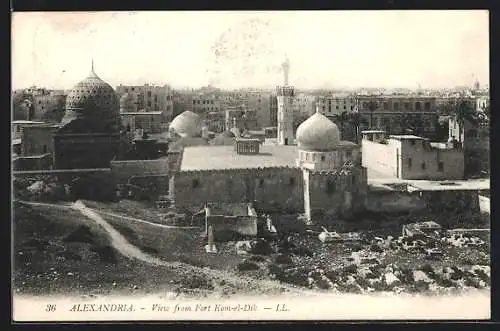 AK Alexandria, View from Fort Kom-el-Dik