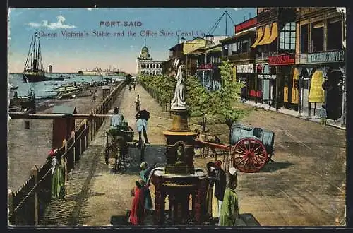 AK Port-Said, Queen Victoria`s Statue and the Office Suez Canal Co