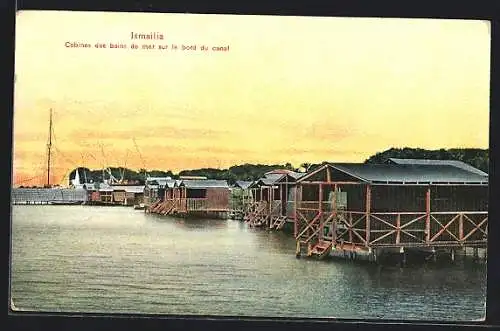 AK Ismailia, Cabines des bains de mer sur le bord du canal