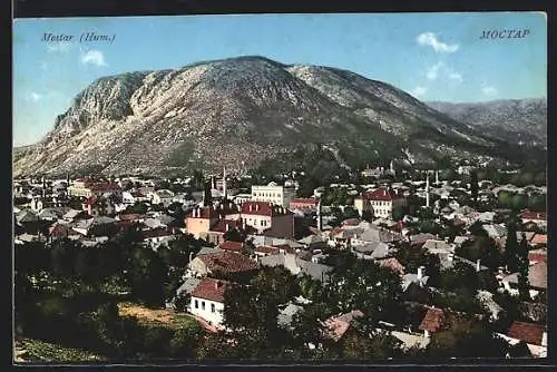 AK Mostar, Gesamtansicht aus der Vogelschau