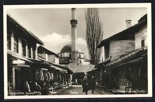 AK Sarajevo, Carsija, Strassenpartie mit Moschee