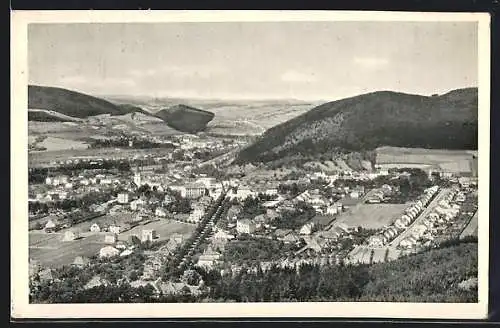 AK Tischnowitz, Gesamtansicht von einem Berg aus