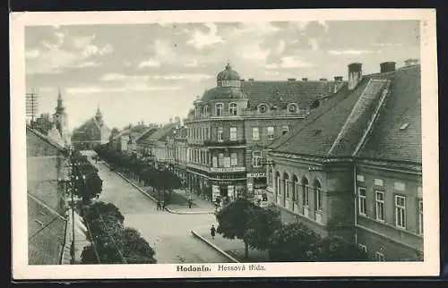 AK Göding / Hodonin, Hessová trida, Strasse im Zentrum