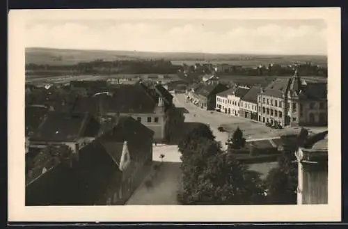 AK Austerlitz /Slavkov, Teilansicht aus der Vogelschau