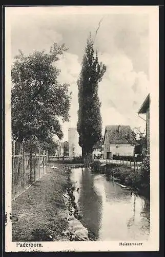 AK Paderborn, Heiersmauer am Fluss