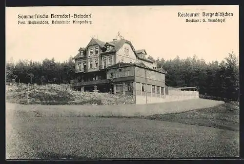 AK Herrndorf-Hetzdorf, Blick auf das Restaurant Bergschlösschen