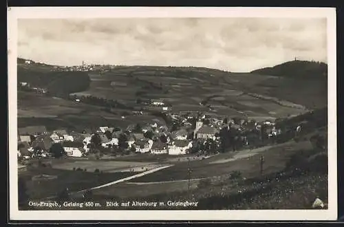AK Geising i. Ost-Erzgeb., Blick auf Altenburg mit Geisingberg
