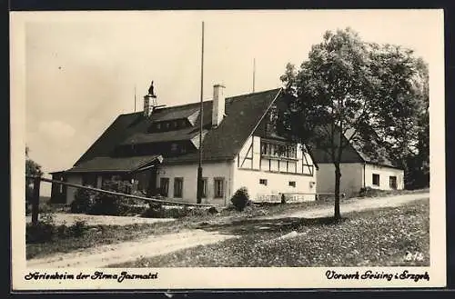 AK Geising im Erzgeb., Gasthof Vorwerk und Ferienheim der Firma Jasmatzi