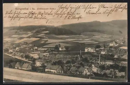 AK Klingenthal i. Sa., Blick auf Döhlerwald-Huth