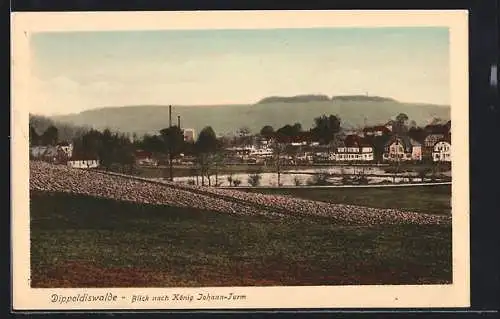 AK Dippoldiswalde, Blick nach König Johann-Turm