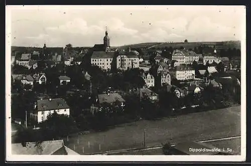 AK Dippoldiswalde i. Sa., Stadtansicht aus der Vogelschau