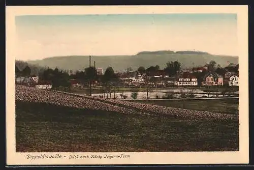 AK Dippoldiswalde, Blick nach König Johann-Turm