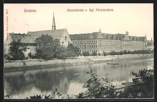 AK Grimma, Klosterkirche und Kgl. Fürstenschule