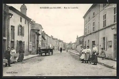 AK Rosières-aux-Salines, Rue de Lunéville