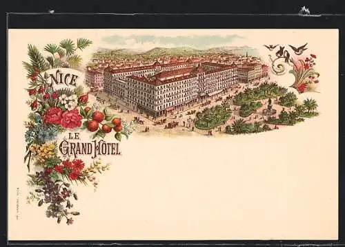 Lithographie Nice, Grand Hotel