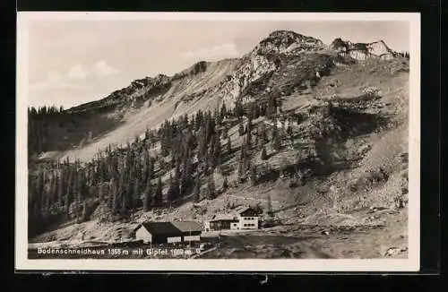 AK Bodenschneidhaus, Berghütte mit Umgebung und Gipfel