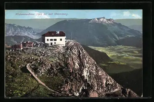 AK Watzmannhaus mit Untersberg