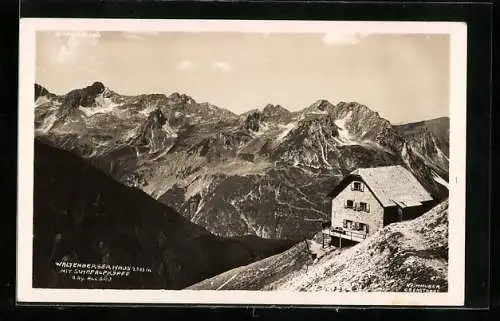AK Waltenbergerhaus, Ansicht mit Schafalpköpfen