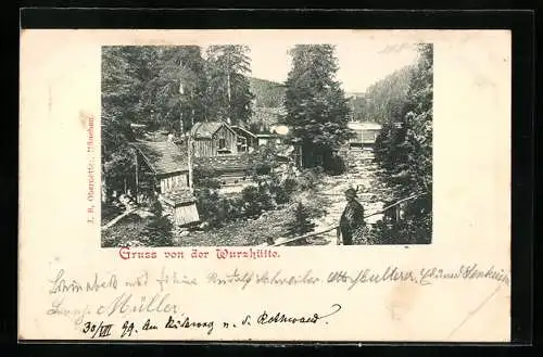 AK Wurzhütte, Blick auf Unterkunftshäuser