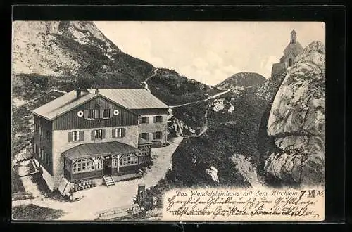 AK Wendelsteinhaus, Berghütte und Kirchlein