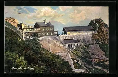 AK Wendelsteinhaus am Hang, Berghütte
