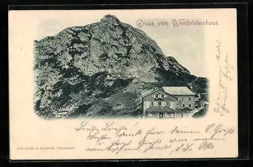 AK Wendelsteinhaus, Berghütte mit Umgebung