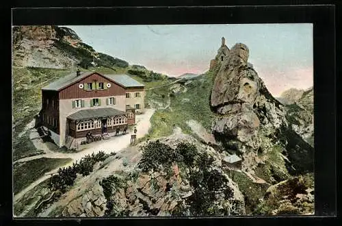 AK Wendelsteinhaus, Hütte mit Kirche