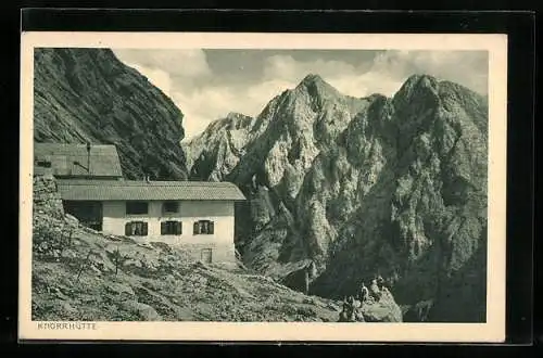 AK Knorrhütte, Partie mit dem Hochwanner, Zugspitzgebiet