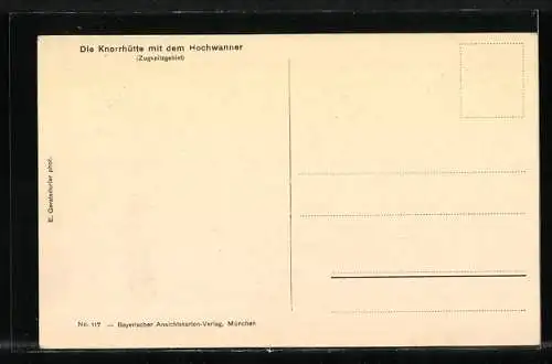 AK Knorrhütte, Partie mit dem Hochwanner, Zugspitzgebiet