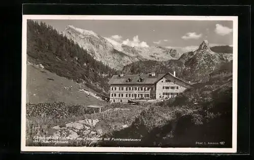 AK Kärlingerhaus, Berghütte mit Funtenseetauern und Schottmalhorn