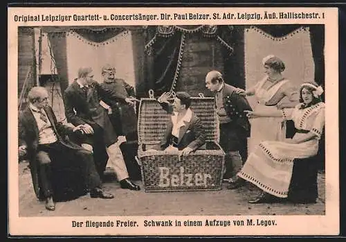 AK Leipziger Quartett- und Concertsänger, Spielszene aus Der fliegende Freier