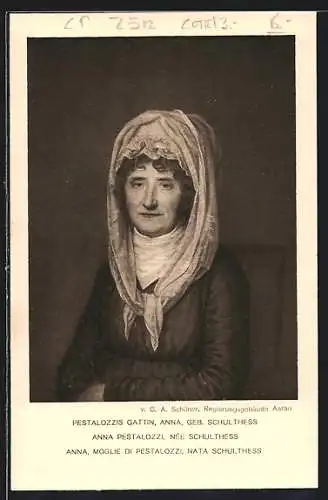 AK Pestalozzis Gattin Anna, geborene Schulthess, Schweizer Bundesfeier 1914