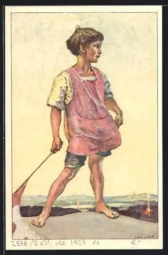 Künstler-AK Schweizer Bundesfeier 1927, Zur Fürsorge für invalide Krankenschwestern