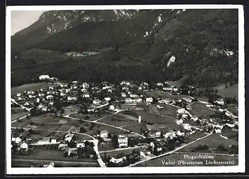 AK Vaduz, Totalansicht, Fliegeraufnahme