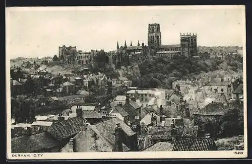 AK Durham, Durham City aus der Vogelschau