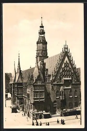 AK Breslau, Rathaus von der Kornecke