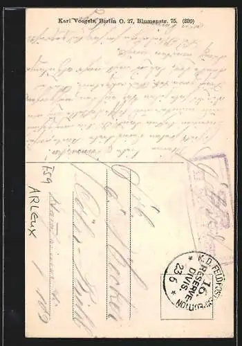 AK Arleux, Denkstein eines Bayrischen Regiments