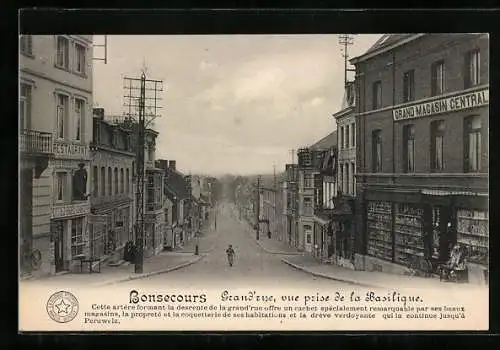 AK Bonsecours, Grand`rue, vue prise de la Basilique