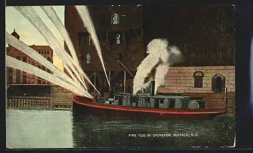 AK Buffalo, N. Y., Fire Tug in Operation