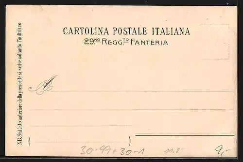 AK 29. Regg. Fanterie, Soldat in Uniform des Italienischen 29. Infanterie-Regiments