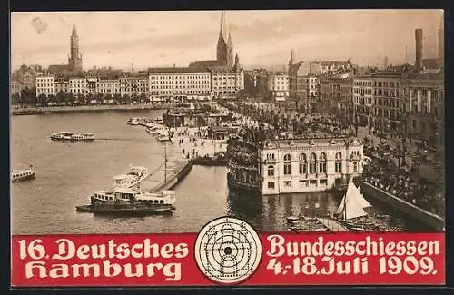 AK Hamburg, 16. Deutsches Bundesschiessen 4. - 18. Juli 1909