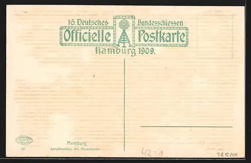 AK Hamburg, 16. Deutsches Bundesschiessen 4. - 18. Juli 1909
