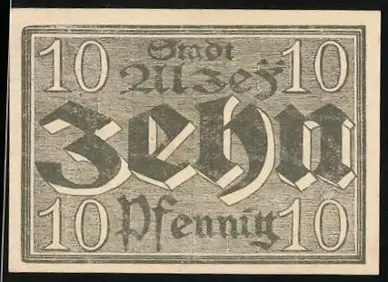 Notgeld Alzey 1921, 10 Pfennig