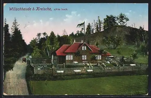 AK Kreischa / Erzgeb., Gasthof Wilischbaude