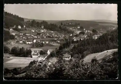 Foto-AK Daun /Eifel, Ortsansicht aus der Vogelschau