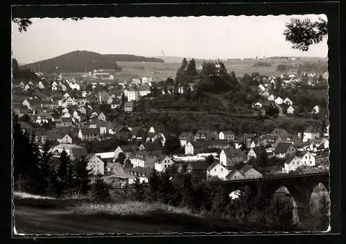 Foto-AK Daun /Eifel, Ortsansicht mit Umgebung