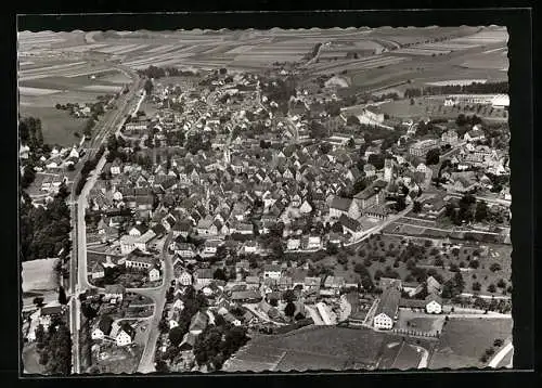 AK Pfullendorf /Baden, Ortsansicht vom Flugzeug aus