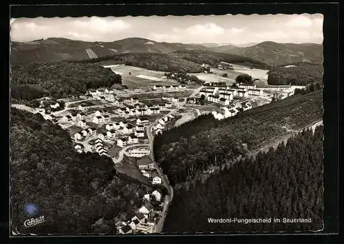 AK Werdohl-Pungelscheid im Sauerland, Ortsansicht vom Flugzeug aus